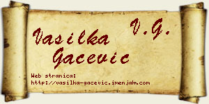 Vasilka Gačević vizit kartica